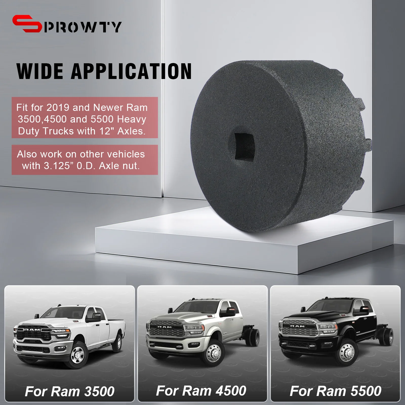 SPROWTY 31520 مقبس صامولة المحور، 12 دبوس لدودج رام 3500/4500/5500(2019-2022) #4