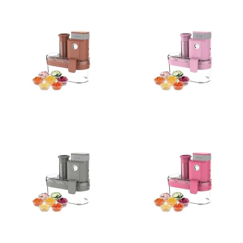 New Vegetable Slicer Electric Mandolin Julian Fruit Shooter Cheese Grater Food Slicer