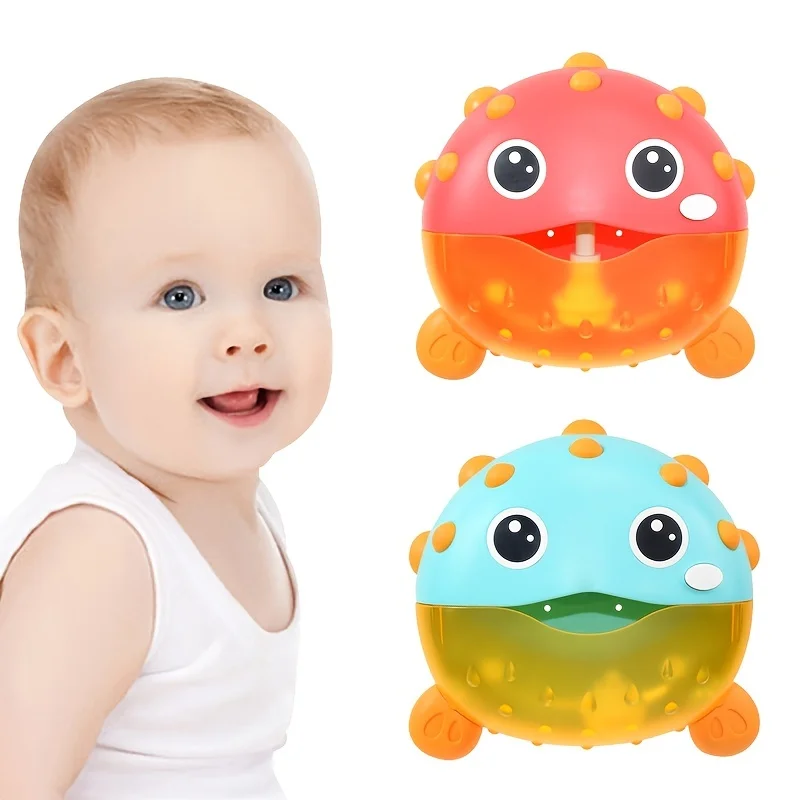

Puffer bubble machine baby bath water toy electric music bath automatic bubble