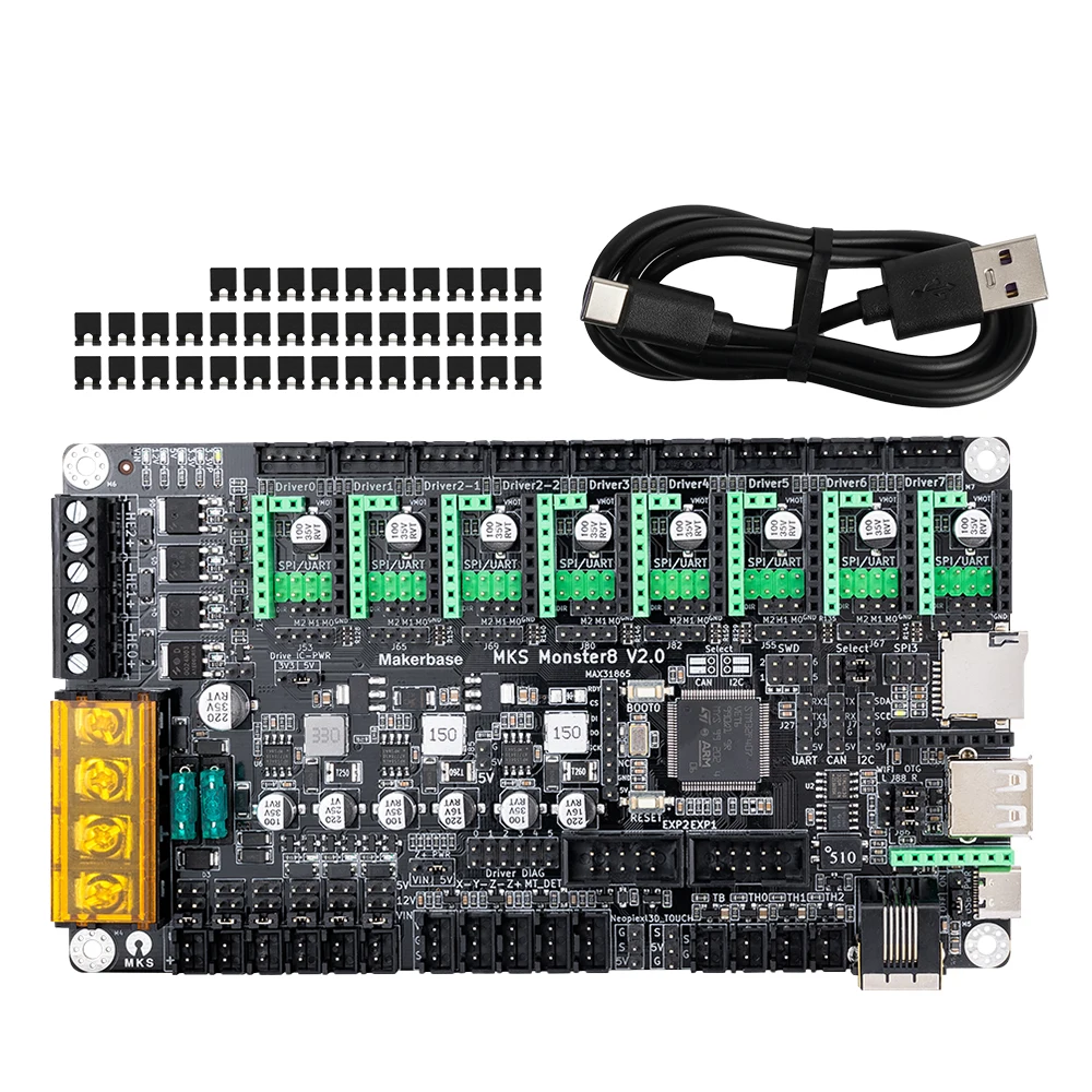 Makerbase MKS Monster8 V2 32Bit Control Board 3D Printer parts TMC2209 for Voron VS Spider Octopus