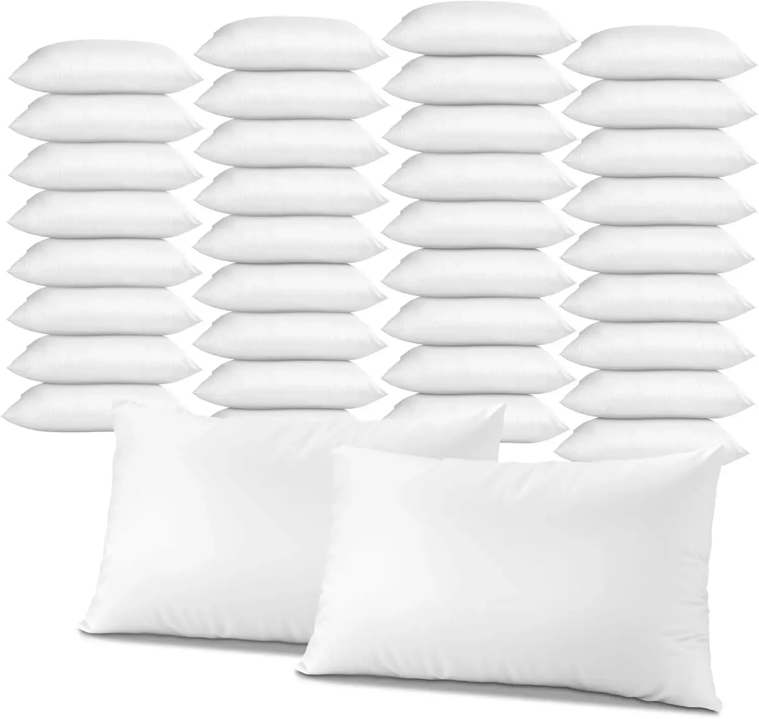 40 Pcs Queen Size Pillows, 30 x 20 Inch Bulk Hotel Standard Bed Pillows for Back, Stomach & Side Sleepers, Soft Support Sleeping
