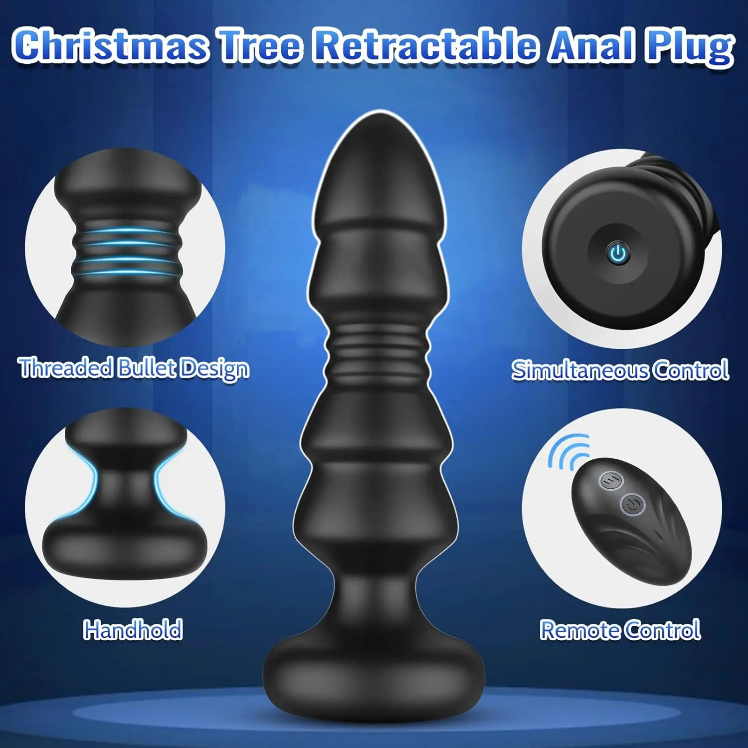 Thrusting Anal Vibrator - Anal Sex Toy Remote Control Vibrating Butt Plug G Spot Vibrator, Anal Plug Vibrator With 5 Vibrating &