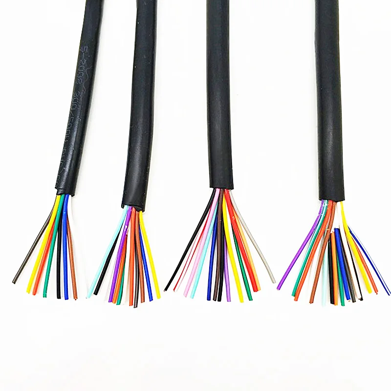 RVV-Elektrokabel, 2 Meter, 2/3/4/5/6/7/8 Kerne, 26/24/22/20/18 AWG, Steuersignaldraht, Kupferisoliertes, ummanteltes PVC-Kabel – Detail 11