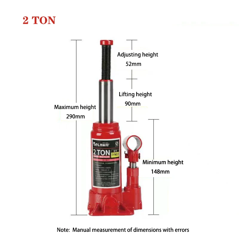 2TONS 3TONS Household Portable Hand-cranked Hydraulic Jack Vertical Hydraulic Car Small Jack