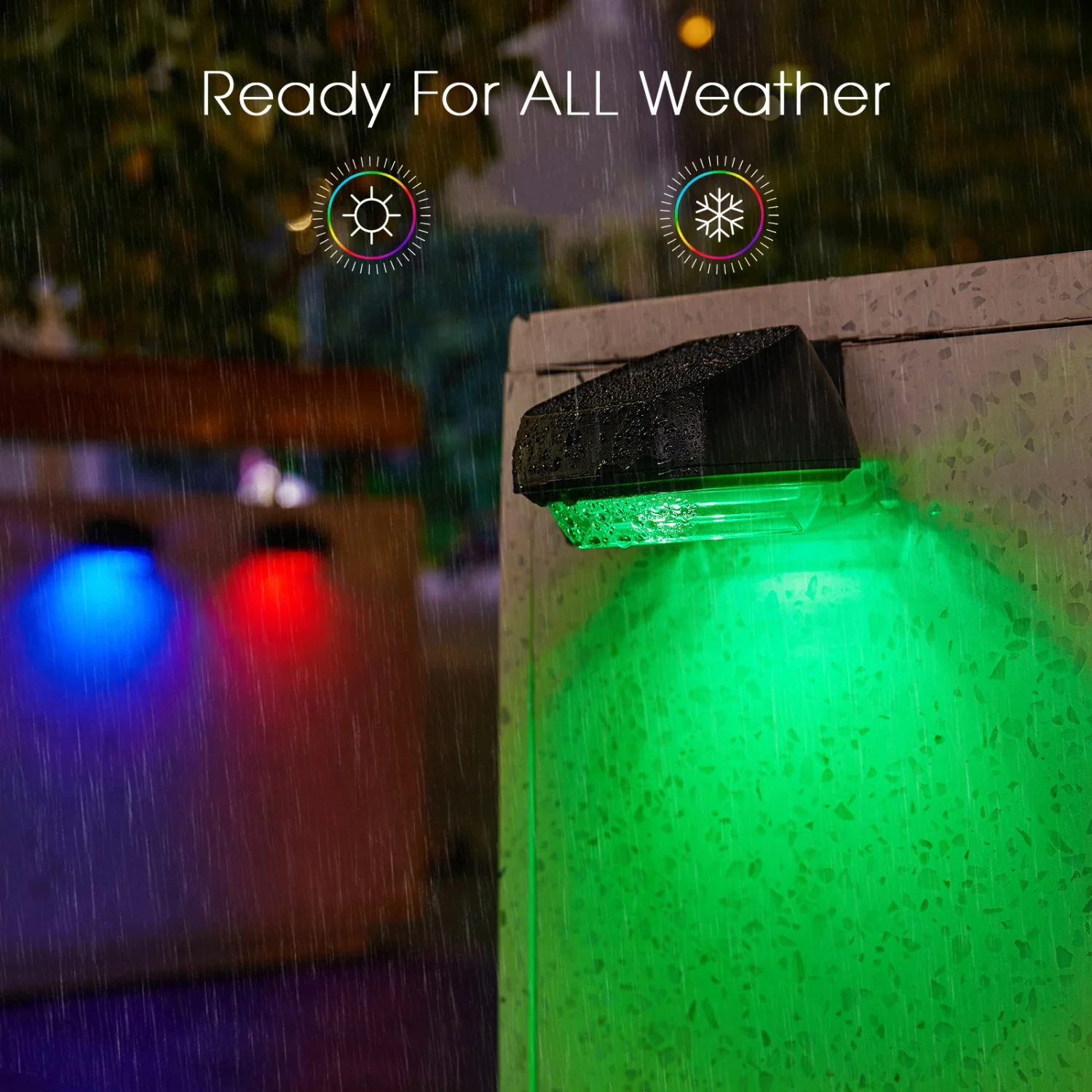 6/12 حزمة من مصابيح السياج الشمسية مع 3 أوضاع، مصابيح LED تعمل بالطاقة الشمسية، أضواء شمسية خارجية متوهجة ملونة للفناء والساحة وحمام السباحة والجدار #5