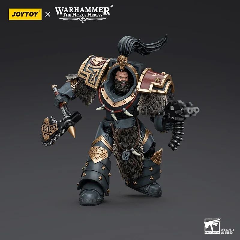 JOYTOY Warhammer 40K 1/18 ตัวเลขการกระทํา Space หมาป่า Varagyr Wolf Guard Squad Varagyr Thegn Terminator คอลเลกชันอะนิเมะรุ่น