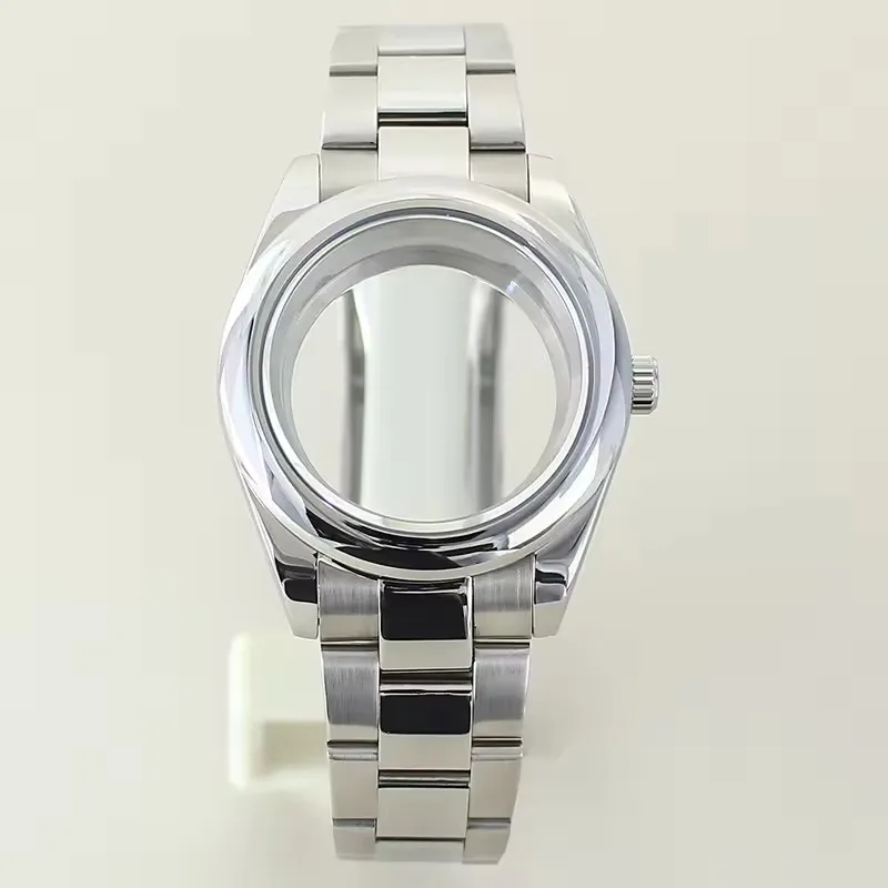 

Stainless Steel Strap For Seiko nh35 nh36 Miyota 8215 28.5mm Dial oyster Sapphire Glass Parts 36mm 40mm Watch Case Bracelets