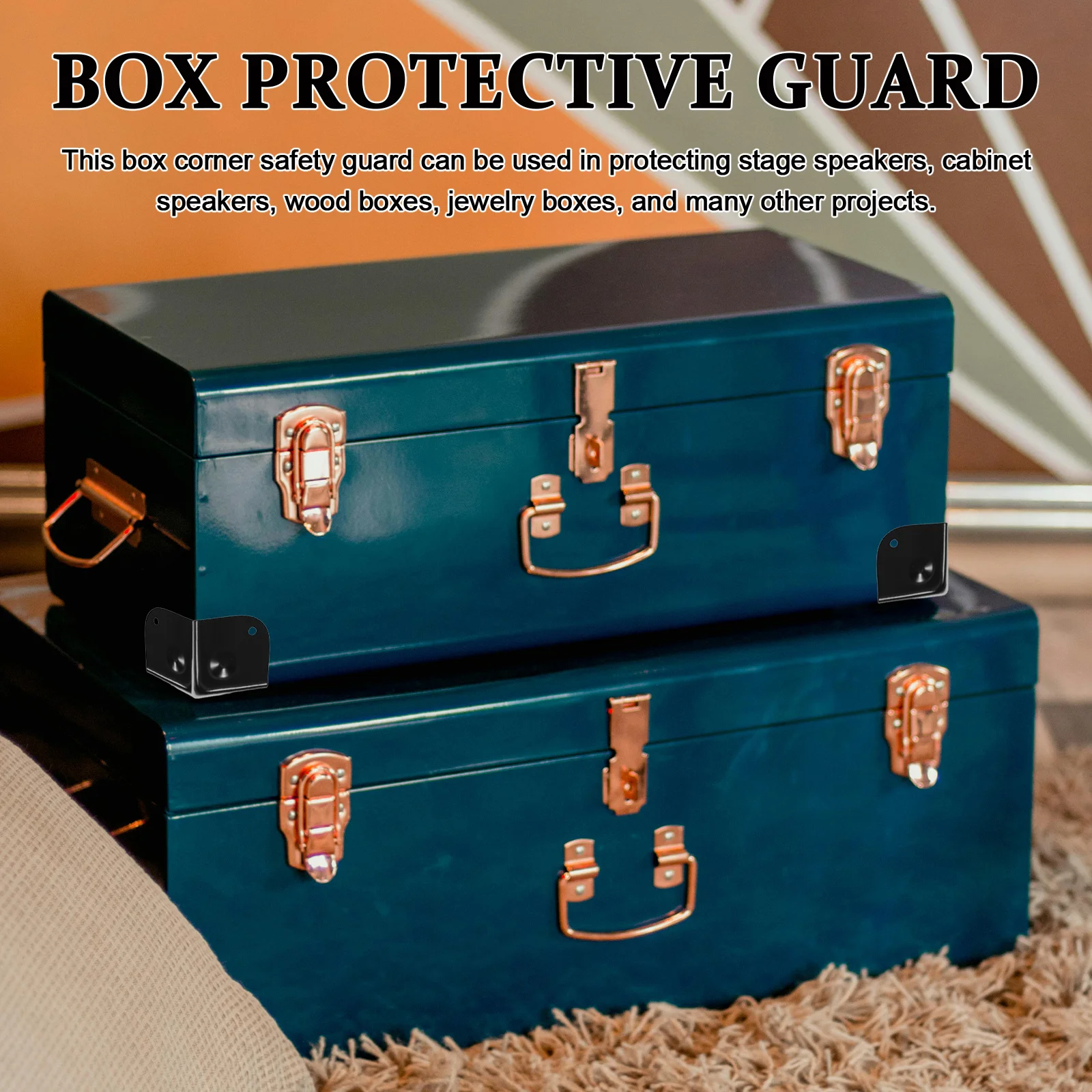 

6pcs Metal Corner Protectors Edge Guards For Table Desk Furniture Safety Protection Brackets Home Office Wall Baseboard Cabinet