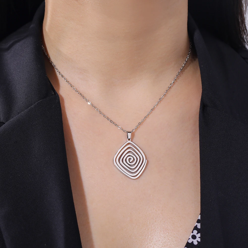Reiki Cho Ku Rei Halskette Heilung Energie Yoga Power Anhänger Heilige Geometrie Schutz Amulett Edelstahl Schmuck Amulette für Glück und Schutz mächtige Amulette geistiger Schutz Reiki Heilmittel – Detail 9