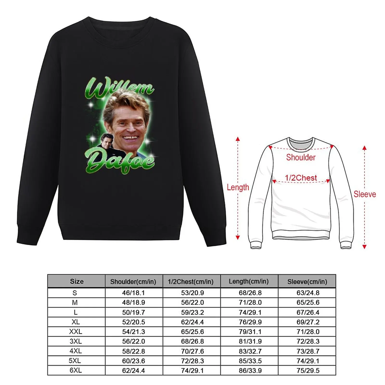 Willem Dafoe (90s vintage bootleg design) Pullover Hoodie japanese style autumn sweatshirt