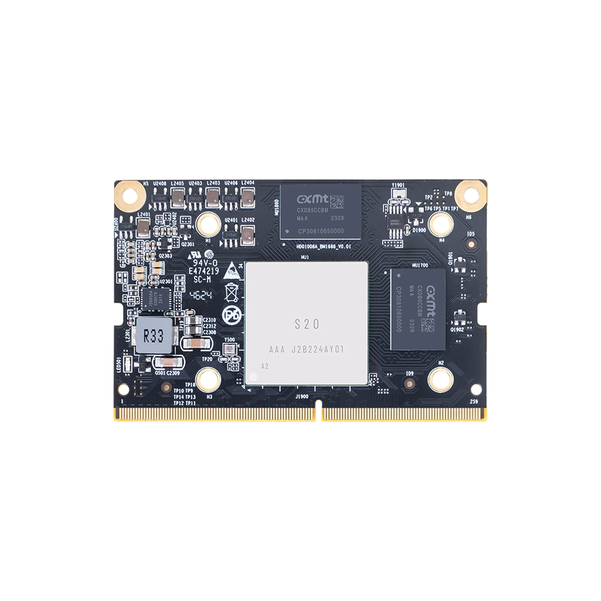 Banana Pi BPI-SM9 SOPHGO BM1688 8GB LPDDR4 32GB eMMC 8 Core ARM CA53 1.6 جيجا هرتز 16 HD فيديو تحليل ذكي كمبيوتر صناعي