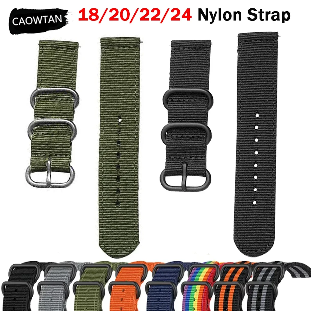 18mm 20mm 22mm 24mm Woven Nylon Band for Samsung Watch 7 6 5 4 6/4Classic for Huawie GT5 4Pro 3 46mm Universal Replacement Strap