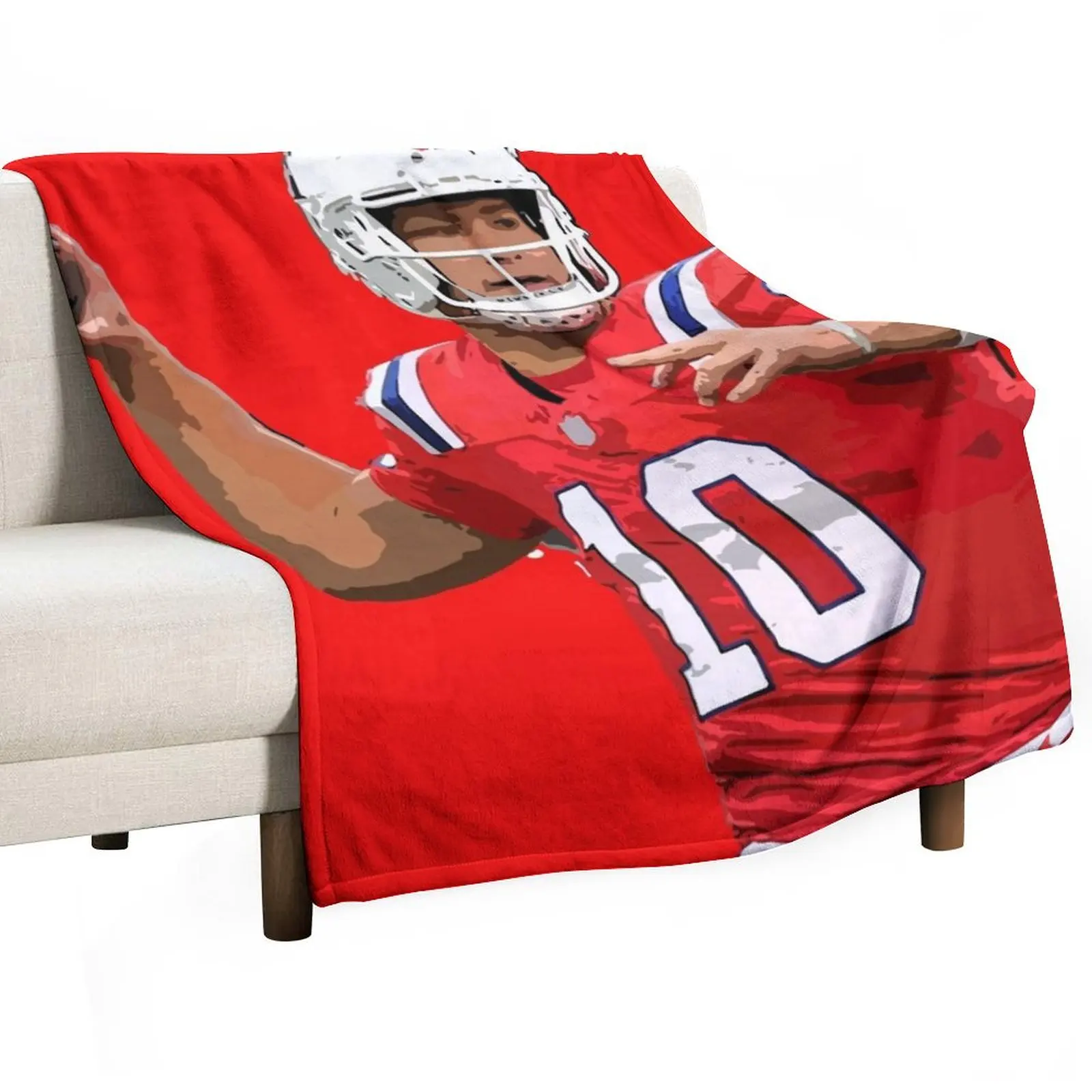 

Drake Maye Throw Blanket Fade Resistant Durable Throw Blanket