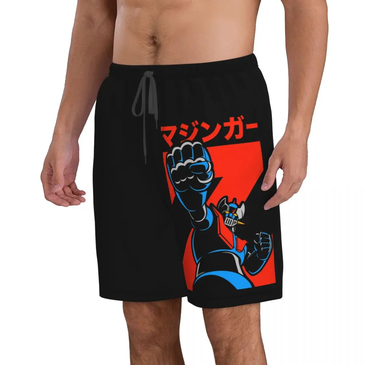 Mazinger Z Robot Swimwear Sunga Boxer Briefs For Men 2024 Summer Beachwear Tranzor Z Borad Shorts Swimming Trunks