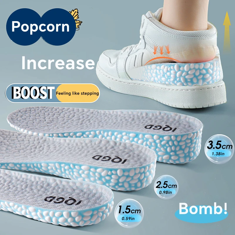 EVA Material Invisible Height Increase Insoles For Shoes Breathable Shock Absorption Comfortable For Women Men