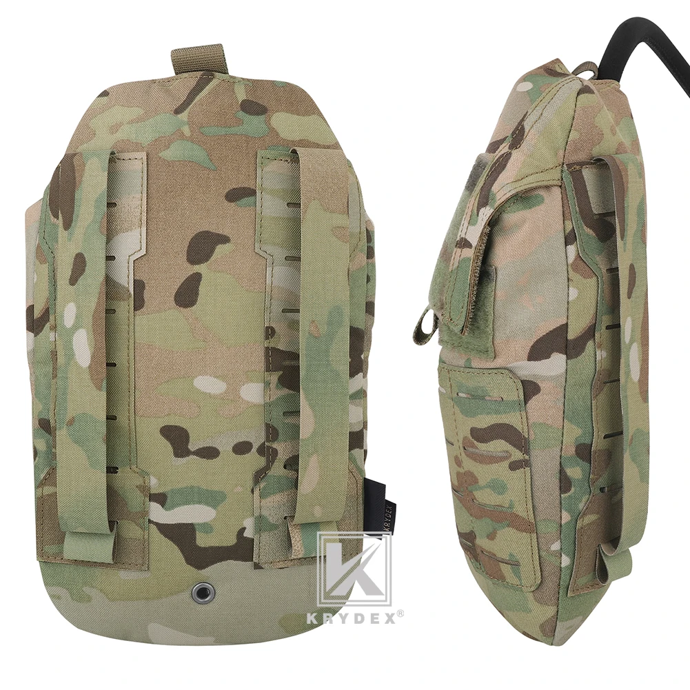 KRYDEX Tactical 1.5L 50oz Hydration Bladder Pouch Low Profile Hydra Carrier MOLLE Water Pack Bag Outdoor Hiking Accessories