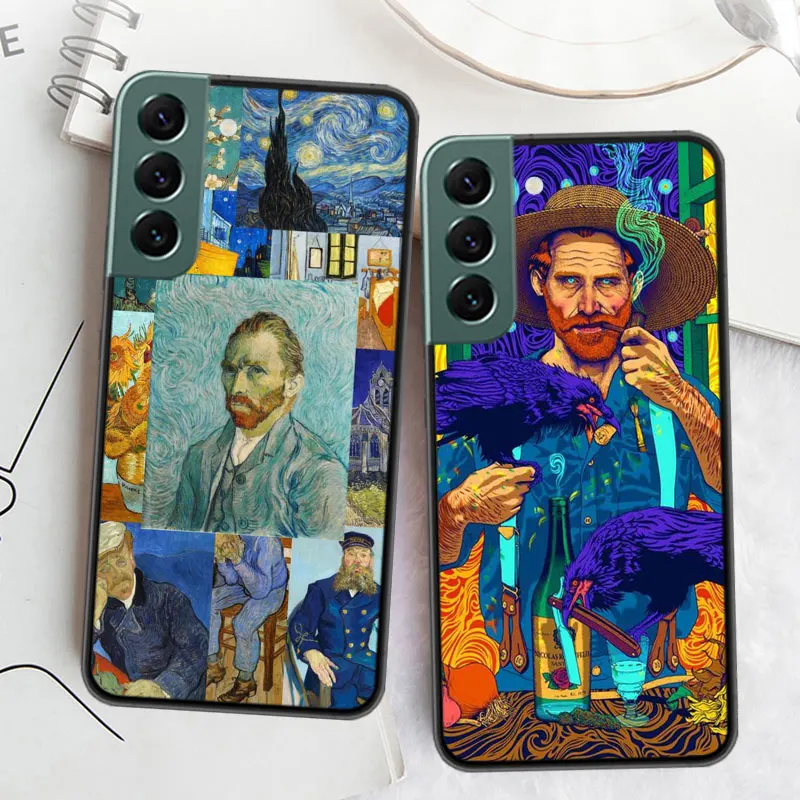 Van Gogh Oil Painting Art Etui na telefon do Samsung S8 Galaxy Note 20 Ultra 10 Lite 9 8 M12 M21 M30S M31 M32 M51 M52 J8 J6 J4 Plus