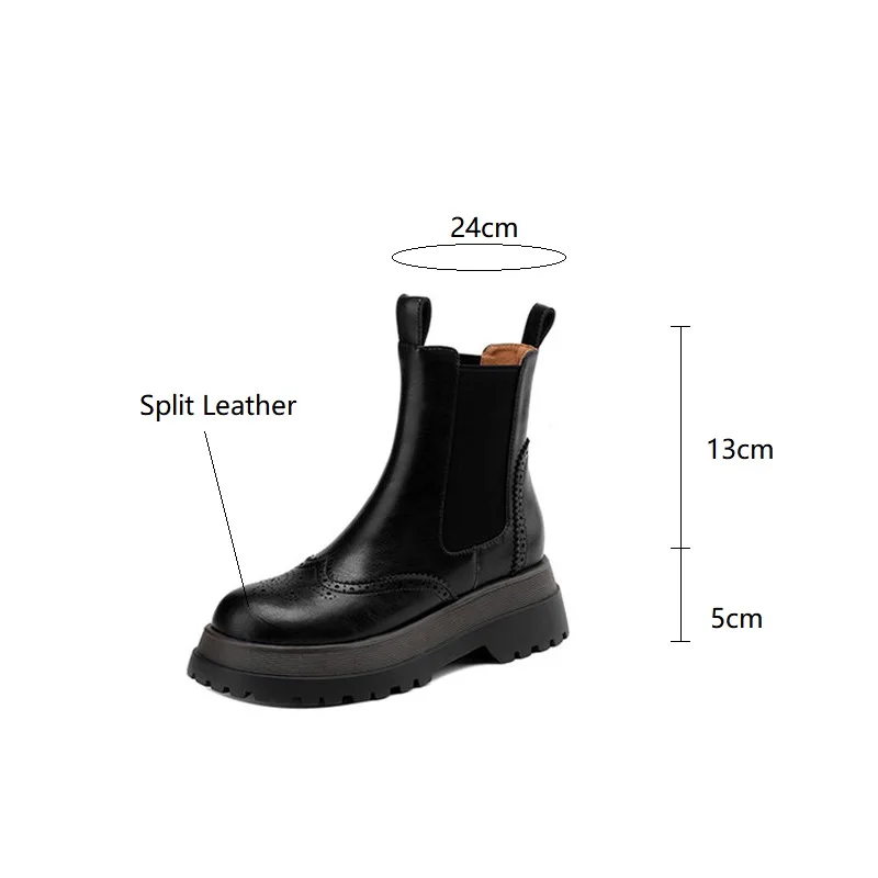 2023 Autumn/winter Women Boot Round Toe Chunky Heel Shoes Fashion Boots Short Boots for Women Handmade Platform Boots High Heels