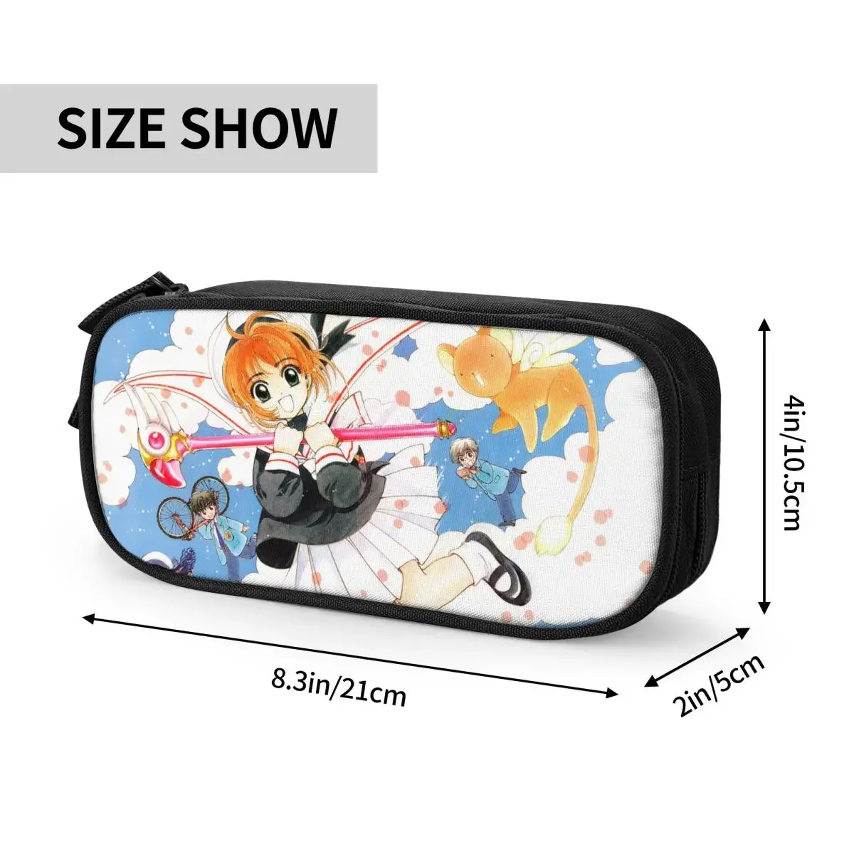 Anime Cardcaptor Sakura Big Capacity Pencil Pen Case Office College School Large Storage Bag Pouch Holder Box Organizer