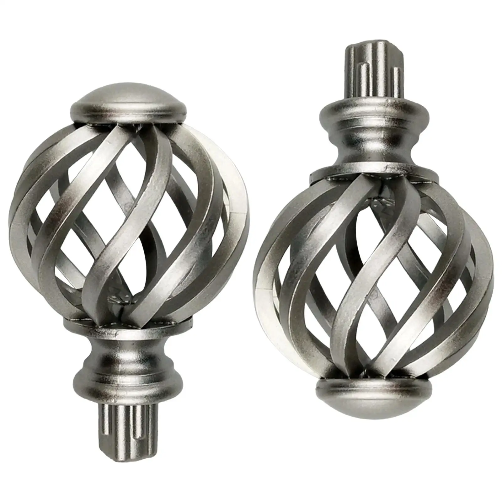 2 Pieces Curtain Rod Finials Window Treatment Decorative Drapery Rod Finials