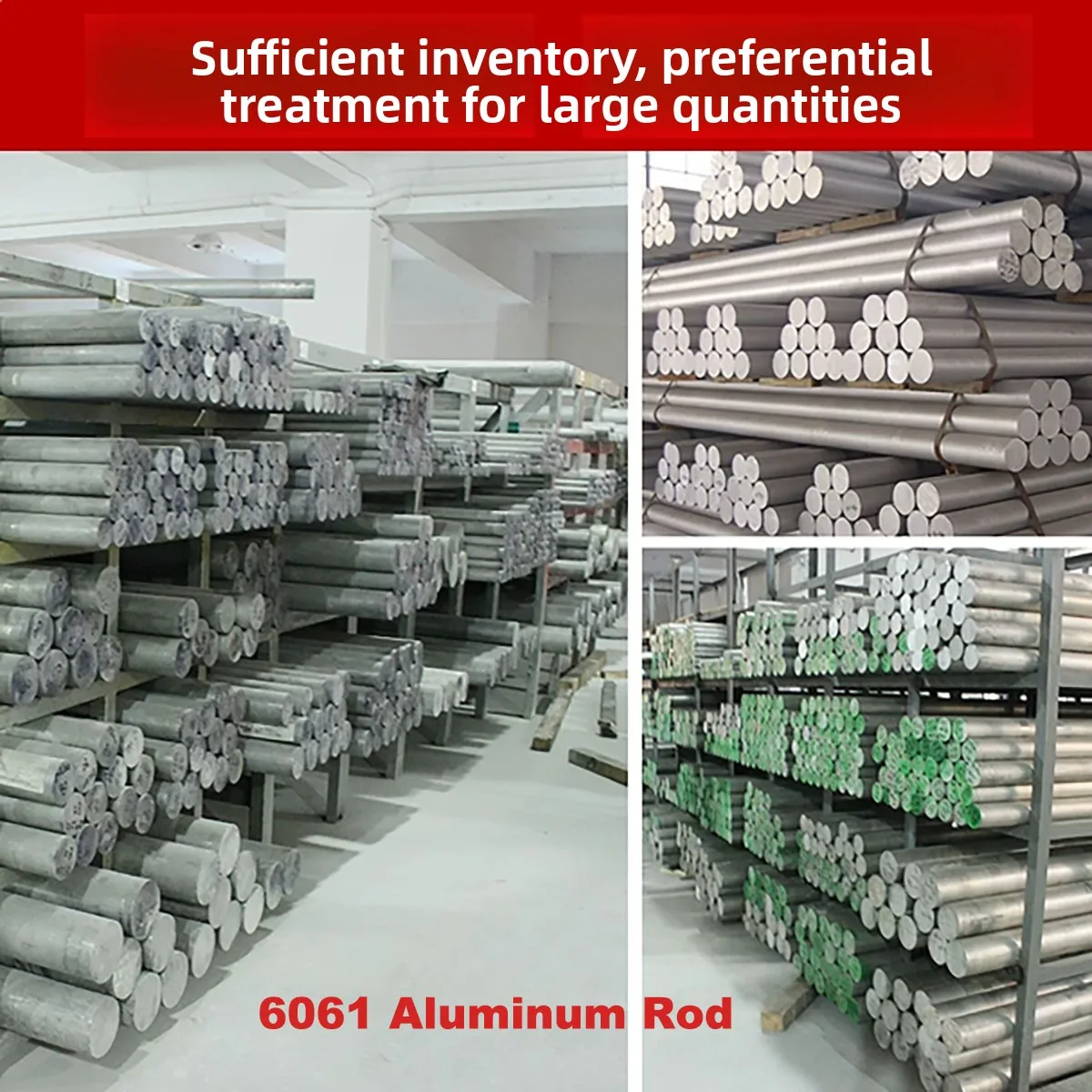 Solid 6061 Aluminum Round Bar, Aluminum Alloy Cylindrical Rod, Support Custom Machining & Non-standard Size Customization