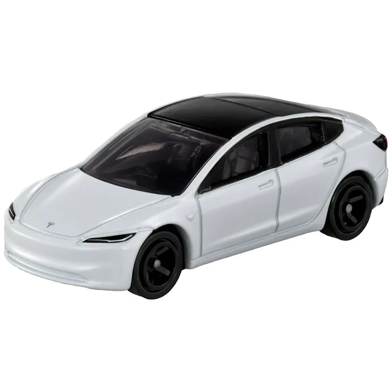 In Stock Genuine TAKARA TOMY Tomica 98 Tesla Model 3 1/63 Diecast Electric Sedan EV Red Box Opening Doors Suspension Toy Car