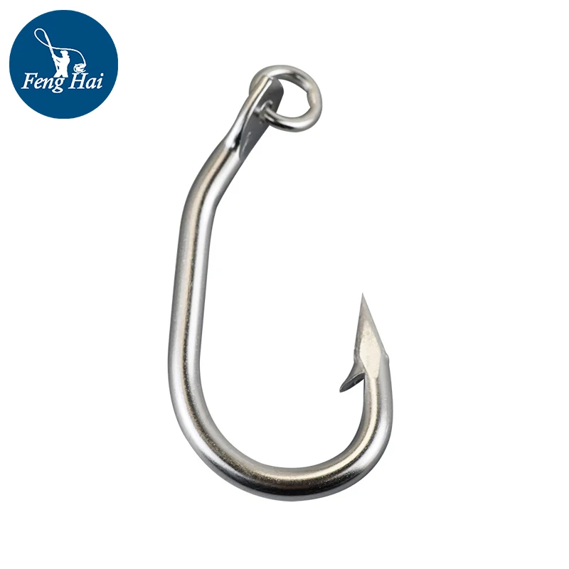 

Stainless Steel Shark Hooks 2144SS Tuna Hooks with Ring Barbed TUNA Hooks Seawater Corrosion Resistant Sea Fishing Boat Fishing