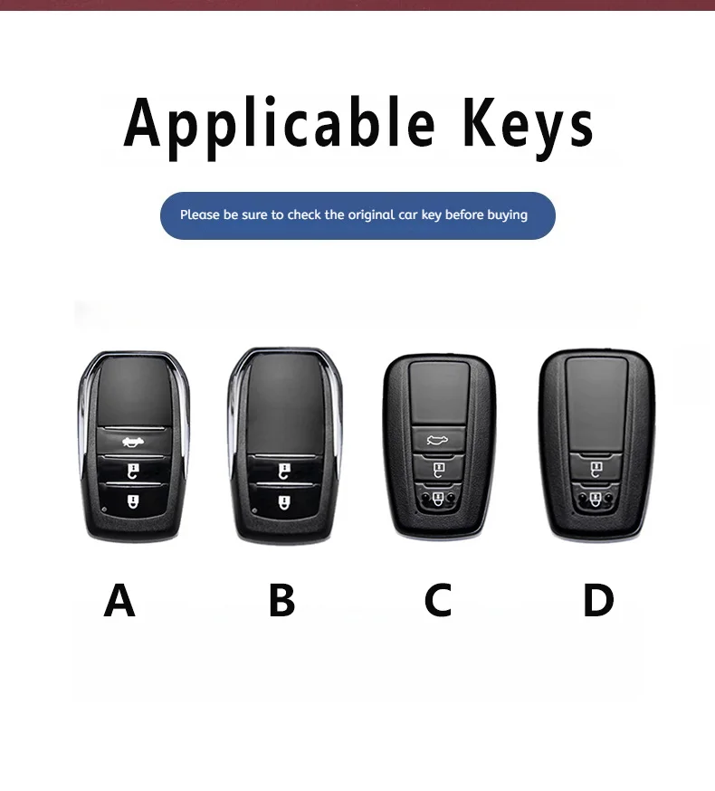 Car Key Fob Cover Shell for Toyota Camry RAV4 Highlander Avalon C-HR Prius Corolla GT86 Altis Land Cruiser Hilux Durable Keyless