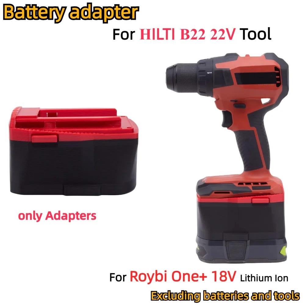 

Adapter/Converter for Roybi One+ 18V Li-ion Battery TO HILTI B22 22V Cordless Electric Drill Tools Accessory (Only Adapter)