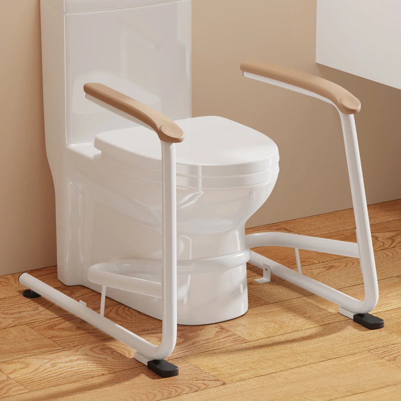Estrutura de segurança para vaso sanitário de aço carbono, barra anti-ponta para banheiro, assistência ajustável para vaso sanitário, sucção removível, corrimão