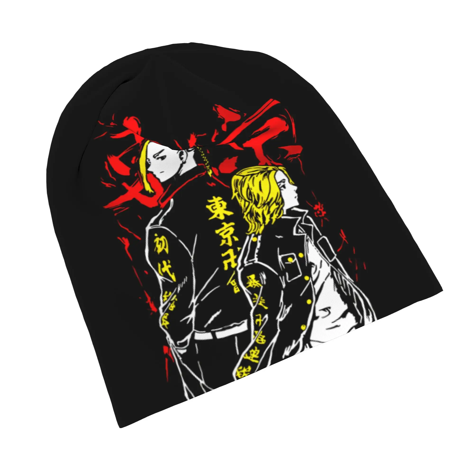 Tokyo Revengers Anime Bonnet Hats Fashion Street Skullies Beanies Hat Mikey Draken for Men Women Warm Multifunction Cap