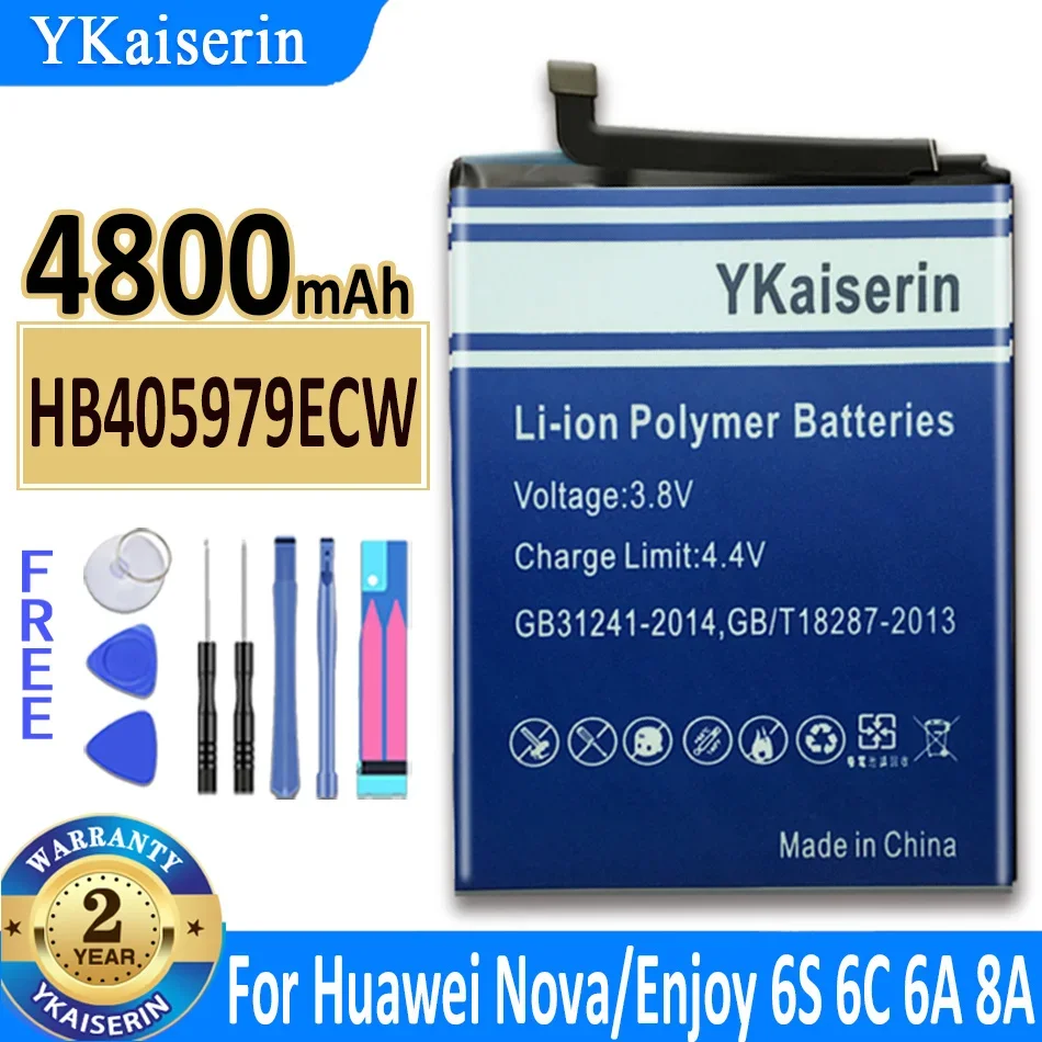 Ykaiserin Batterij Voor Huawei Y5 Y6 Y7 Y9(Lite Prime Pro 2017 2018 2019) P8 2017 P9 P10 P20 P40 Lite Voor Honor 8 8c 8a 6c 6a 5c