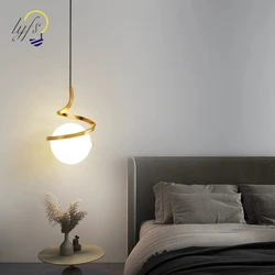 นอร์ดิกไฟ LED จี้ไฟในร่มแก้วแขวนโคมไฟสำหรับ Home Dining โต๊ะโต๊ะข้างเตียงห้องนั่งเล่นตกแต่ง
