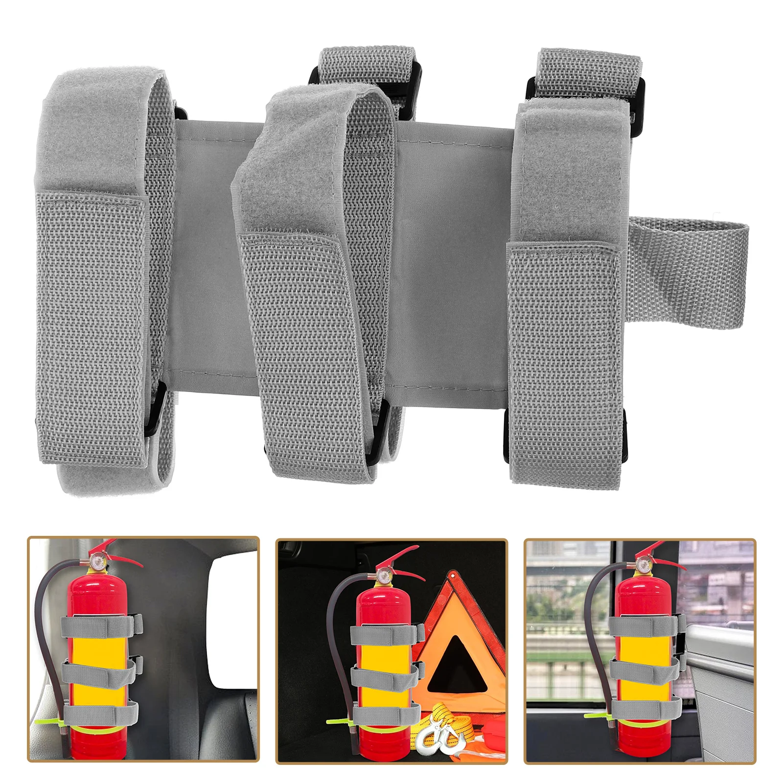 

Fire Extinguisher Fixing Strap Mounting Bracket Holder Band Straps Car Belt Trunk Extinguishers