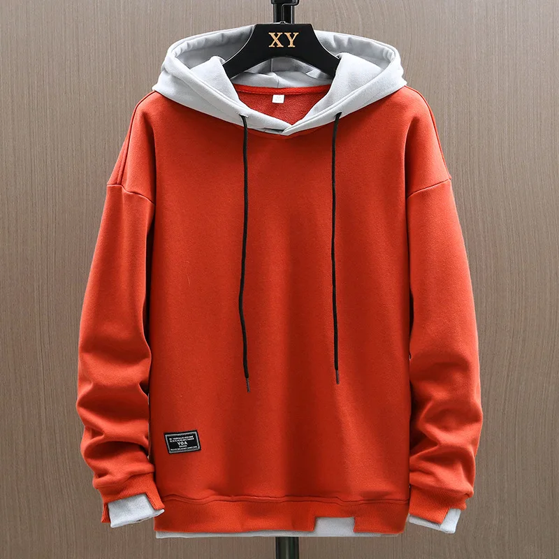 Loose Casual Long Sve Hoodie for Men Spring Autumn Wear Resistant Dirtproof Comfortable Youth ular Basic Sle Hat Incl...