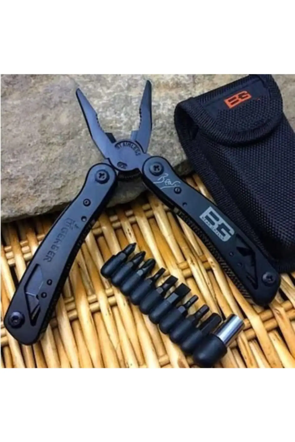 Bear Grylls Pocket Screwdriver Sharpener Cutter Key Featured Multifunctional Plier