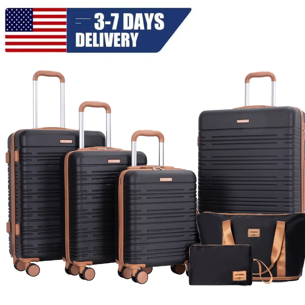 

Luggage Sets 4 Piece,Suitcases with Double Spinner Wheels and TSA Lock,Hardcase 4 set 16/20/24/ Luggage with Travel Duffle Bag
