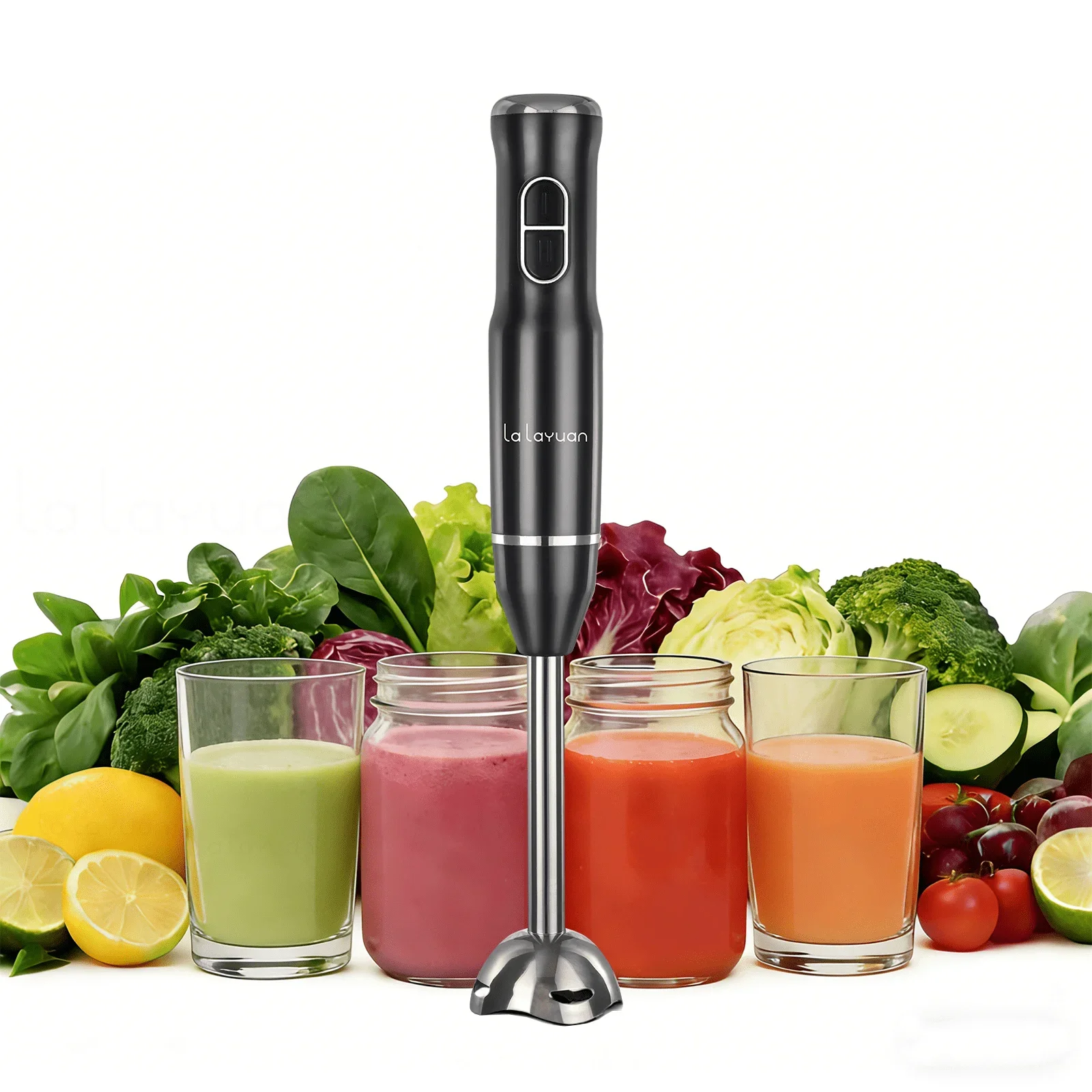 Lalayuan 110v Household Kitchen Multi-Functional 400w 2-Speed Food Processor Blender With Stainless Steel Shaft & 2-Leaf Blades