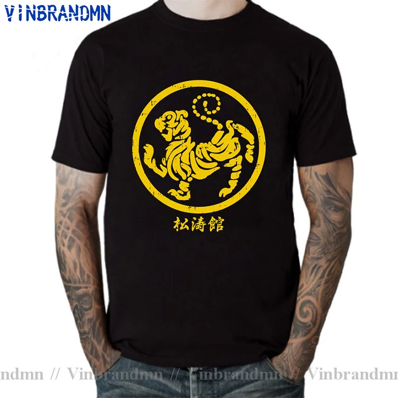 Japanese Kung Fu Shotokan Karate T Shirt Men T-Shirts Short Sleeve O-Neck Cotton Mans Shotokan Tiger T-shirt Tops Mans Tee Shirt