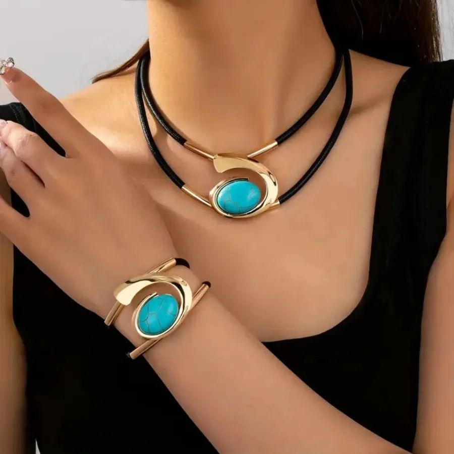 Elegant Bohemian Spiral Snail Jewelry Set for Women