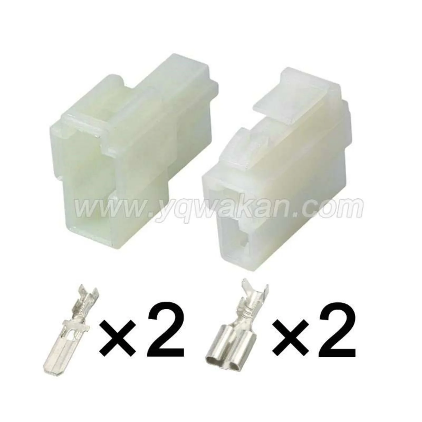 2PIN موصل كهربائي غير مختوم 6.3 مللي متر سلسلة ذكر أنثى موصلات الأسلاك تسخير كابل المقبس 7122-2820 6070-2481 #1