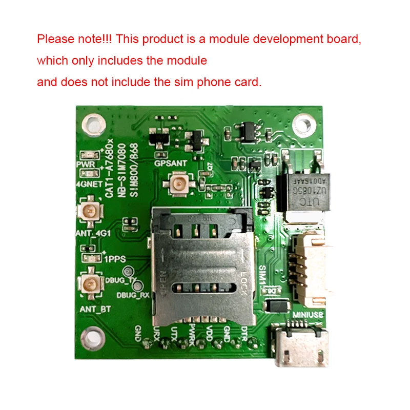 SIMCOM A7680C บอร์ดพัฒนา LTE CAT1 โมดูล suporrt เสียง GNSS อุปกรณ์เสริม A7680C-LANS Core บอร์ด FPC เสาอากาศ