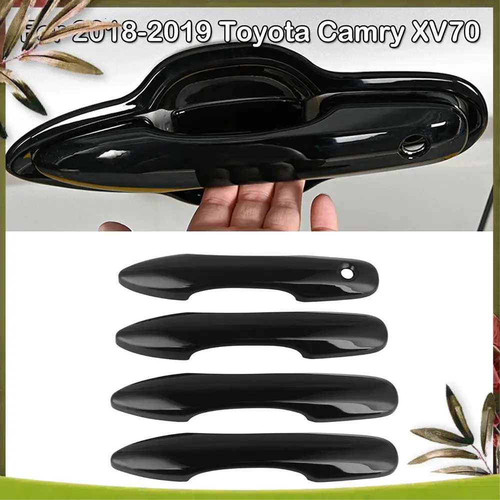 

NEW For Toyota Camry XV70 2018-2021 Glossy Black Side Door Handle Cover Trim