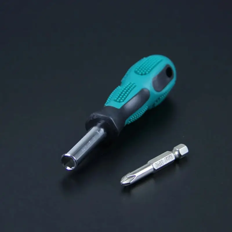 Bit Holding Screwdriver with Soft Finish Handle, 1/4\