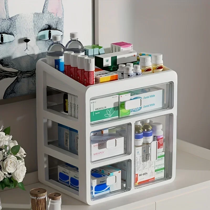 1 household medicine cabinet, home medicine manager, drawer type large-capacity medicine medical multi-purpose multi storage box