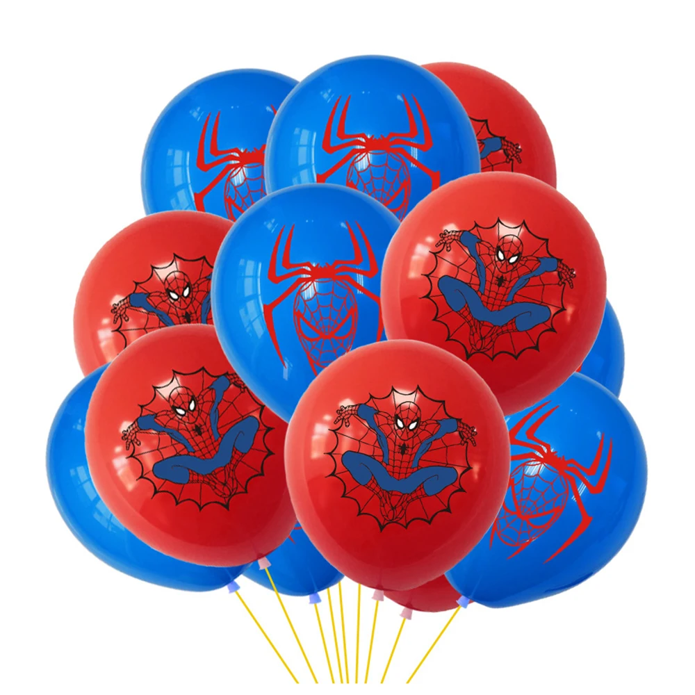 10 قطعة المنتقمون سبايدرمان 12 بوصة بالونات اللاتكس الهواء Globos بنين حفلة عيد ميلاد زينة لعبة للطفل استحمام لوازم الحفلات #3