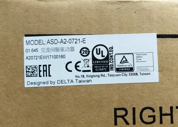 ASD-A2-0721-E New Original Genuine Delta Servo Controller In Stock