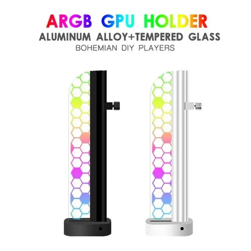 

652F Portable Graphics Card GPU Brace Support Video Card Holder Bracket 5V 3P ARGB Aluminum GPU Led Light Supporting Rod