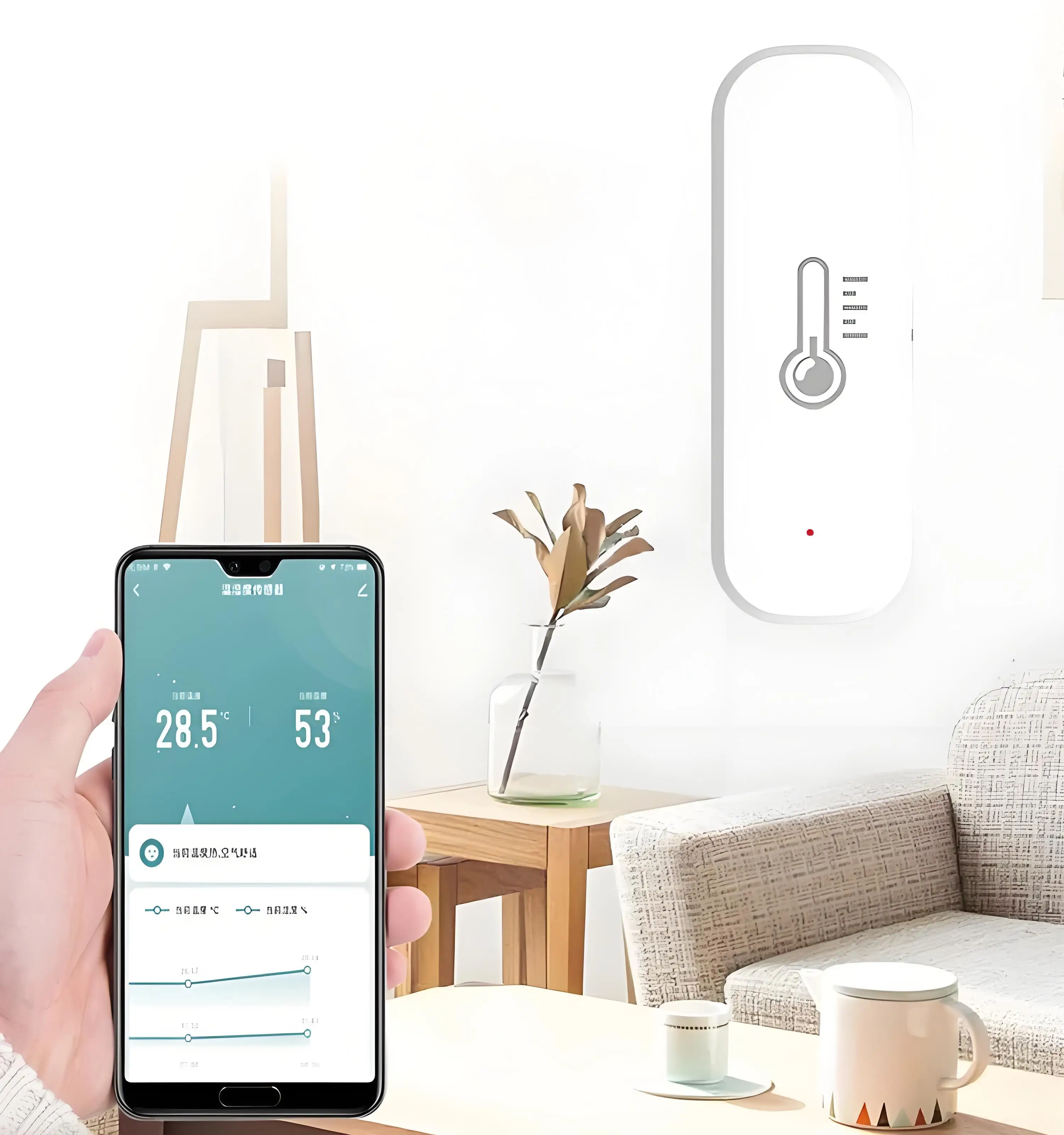 Tuya Smart Zigbee مستشعر درجة الحرارة والرطوبة ميزان حرارة داخلي مراقبة في الوقت الحقيقي التحكم الصوتي للعمل المنزلي مع Alexa