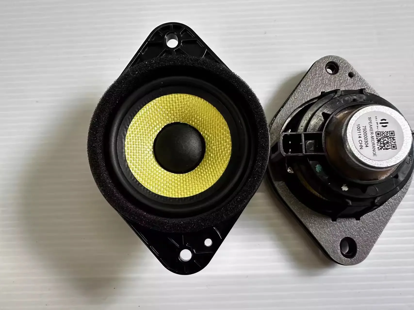 GHXAMP 고급형 3인치 자동차 오디오 미드레인지 스피커 유리 섬유 콘 및 네오디뮴 자석, 4옴 15W (107x75mm) 2개